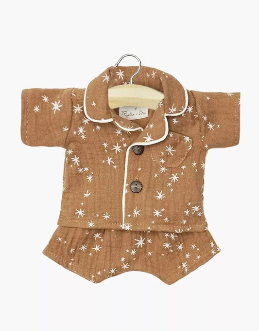 Doll Clothing Eden short pajamas in cotton gauze Star Minikane Dolls Lil Tulips
