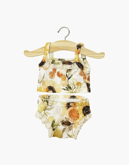 Doll Clothing – Girls' underwear in Sunflower lace Minikane Dolls Lil Tulips