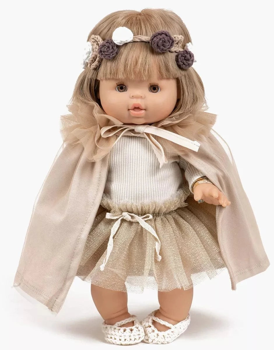 Doll Clothing Handmade white crochet ballerina slippers Minikane Lil Tulips