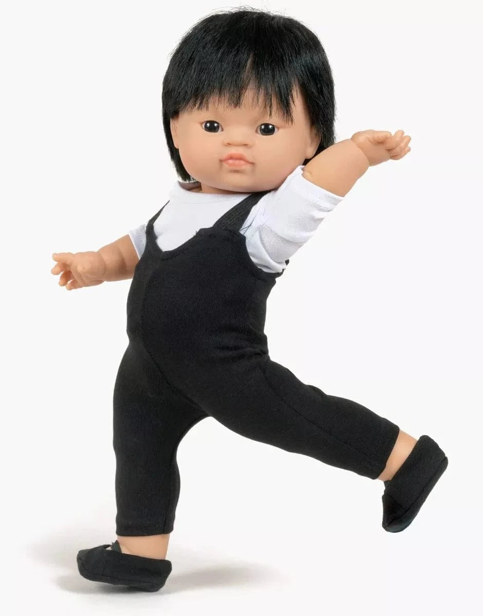 Doll Clothing Hugo dance set in black lycra leotard Minikane Lil Tulips