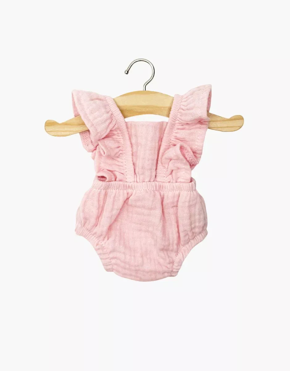 Doll Clothing Lou Retro Romper in Strawberry Minikane Lil Tulips