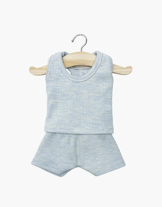Doll Clothing – Marcel boy's underwear mottled blue Minikane Dolls Lil Tulips