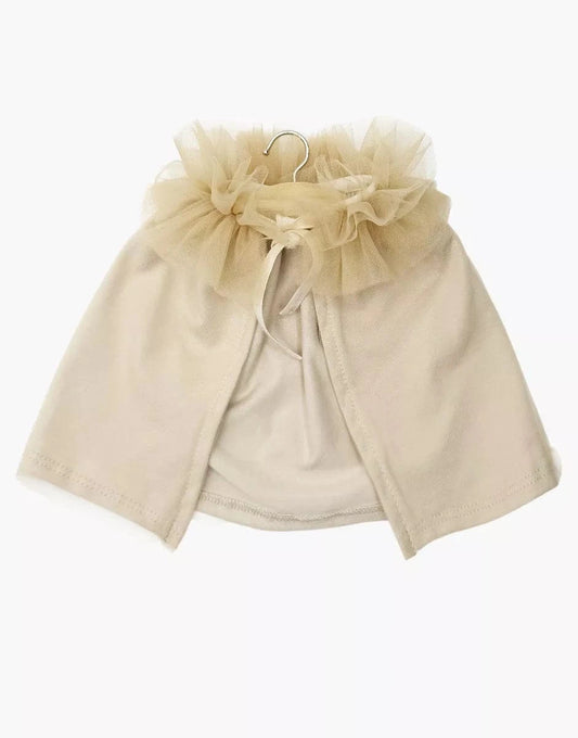 Doll Clothing Oxana dancer's cape in linen jersey and honey tulle Minikane Lil Tulips