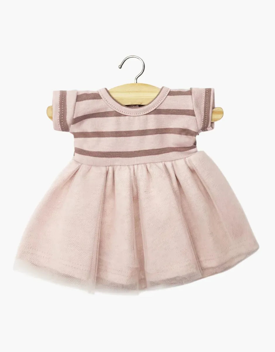 Doll Clothing Rosana Short Sleeve Tutu - Pink Stripes Minikane Lil Tulips