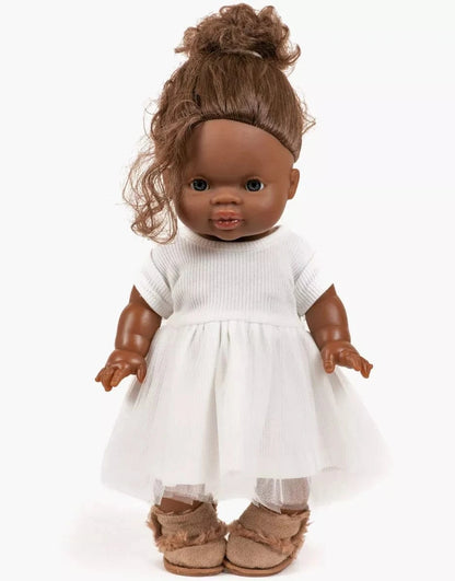 Doll Clothing  Rosana short-sleeved tutu in white Minikane Lil Tulips