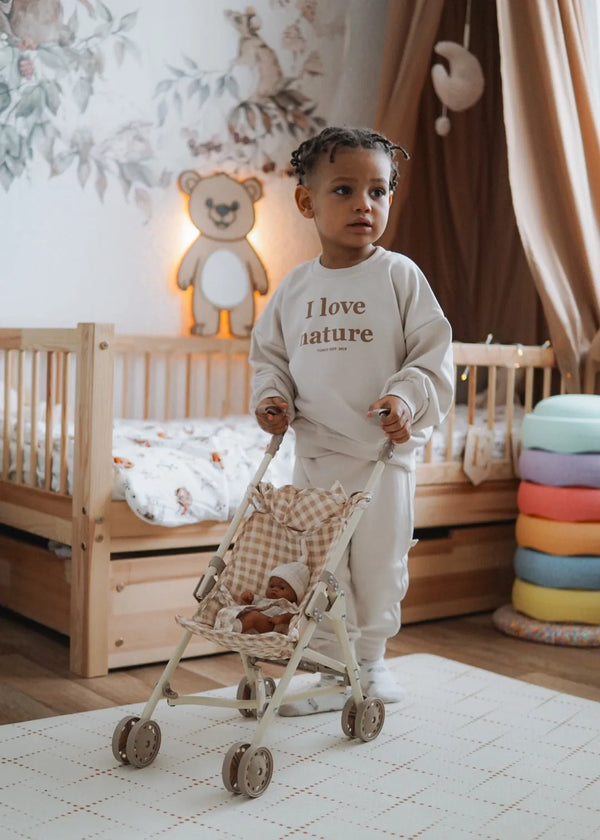 Doll Stroller - Soft Squares Mrs. Ertha Lil Tulips