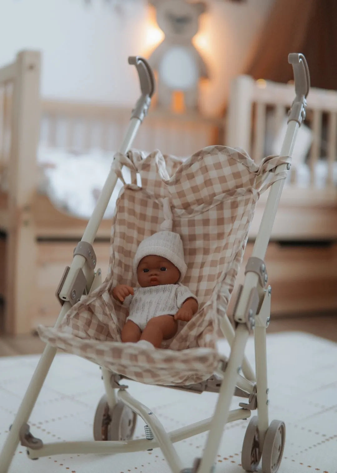 Doll Stroller - Soft Squares Mrs. Ertha Lil Tulips