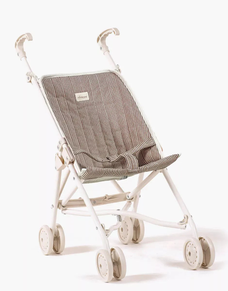 Doll Stroller - Striped Chestnut Minikane Lil Tulips