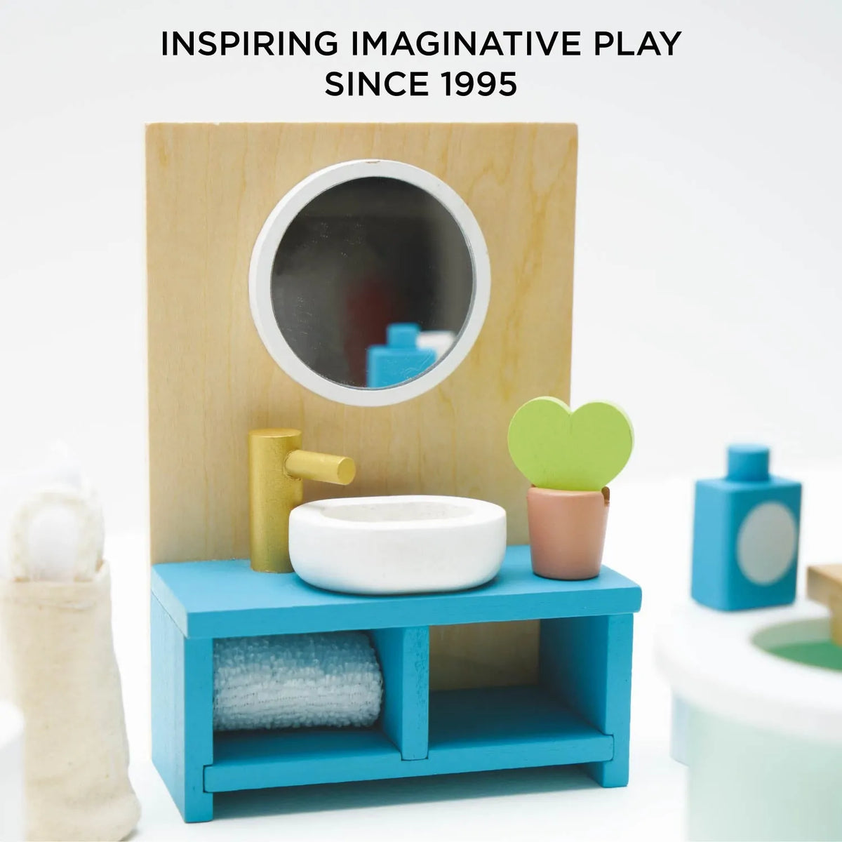 Dolls House Bathroom Furniture Set Le Toy Van Lil Tulips