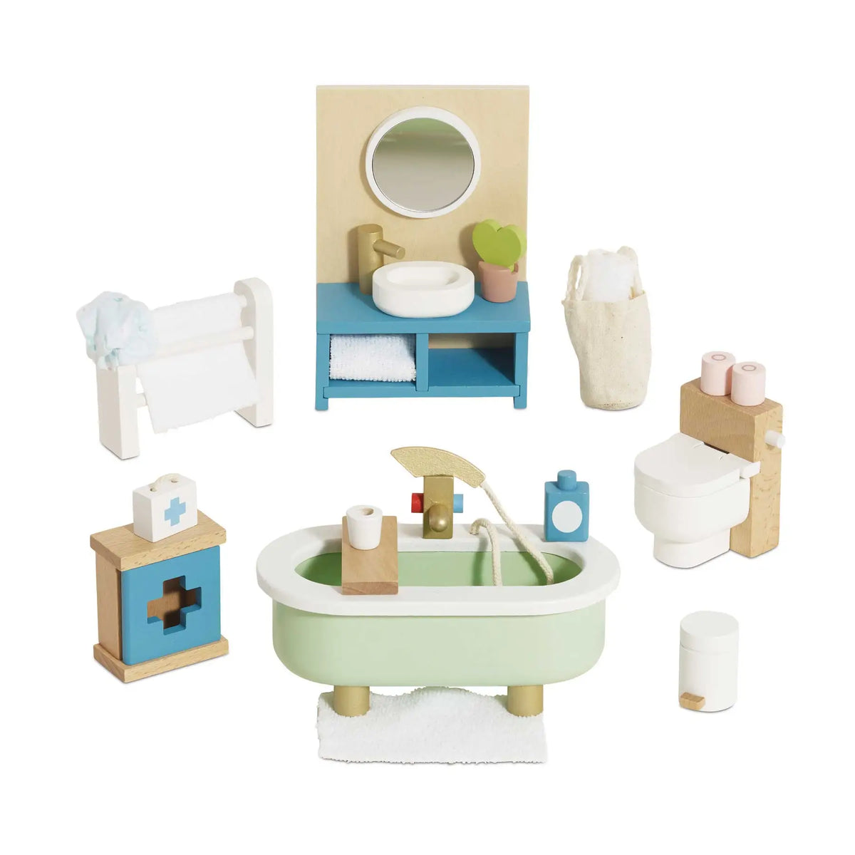 Dolls House Bathroom Furniture Set Le Toy Van Lil Tulips