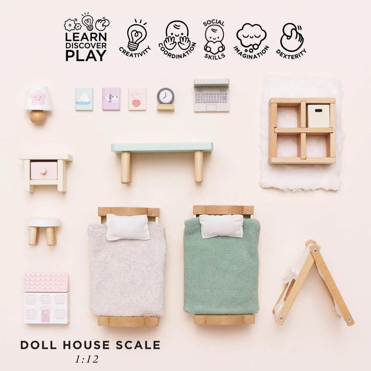 Dolls House Children's Bedroom Furniture Le Toy Van Lil Tulips