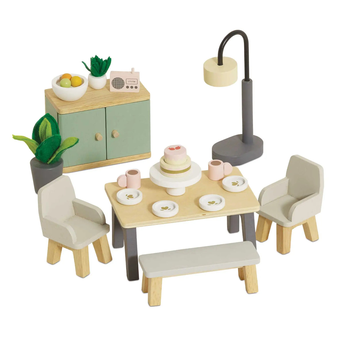 Dolls House Dining Room Furniture Set Le Toy Van Lil Tulips