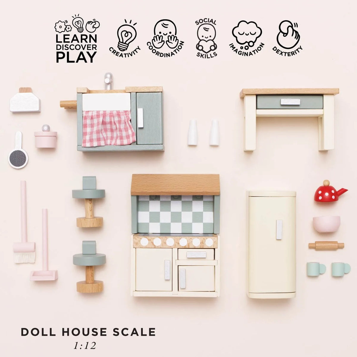 Dolls House Kitchen Furniture Set Le Toy Van Lil Tulips