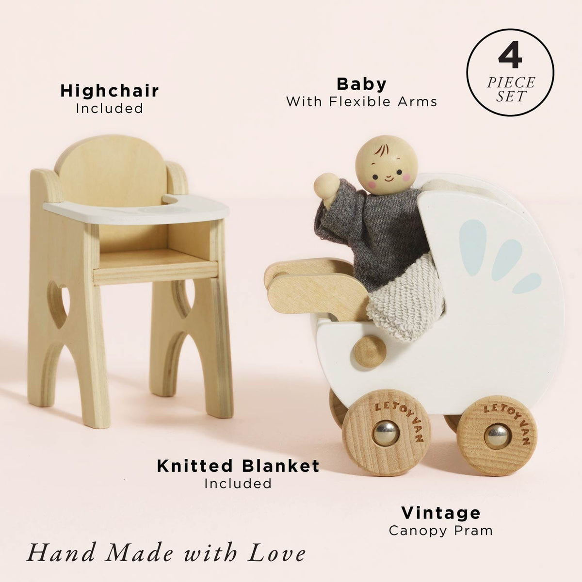 Dolls House Nursery & Baby Set Le Toy Van Lil Tulips