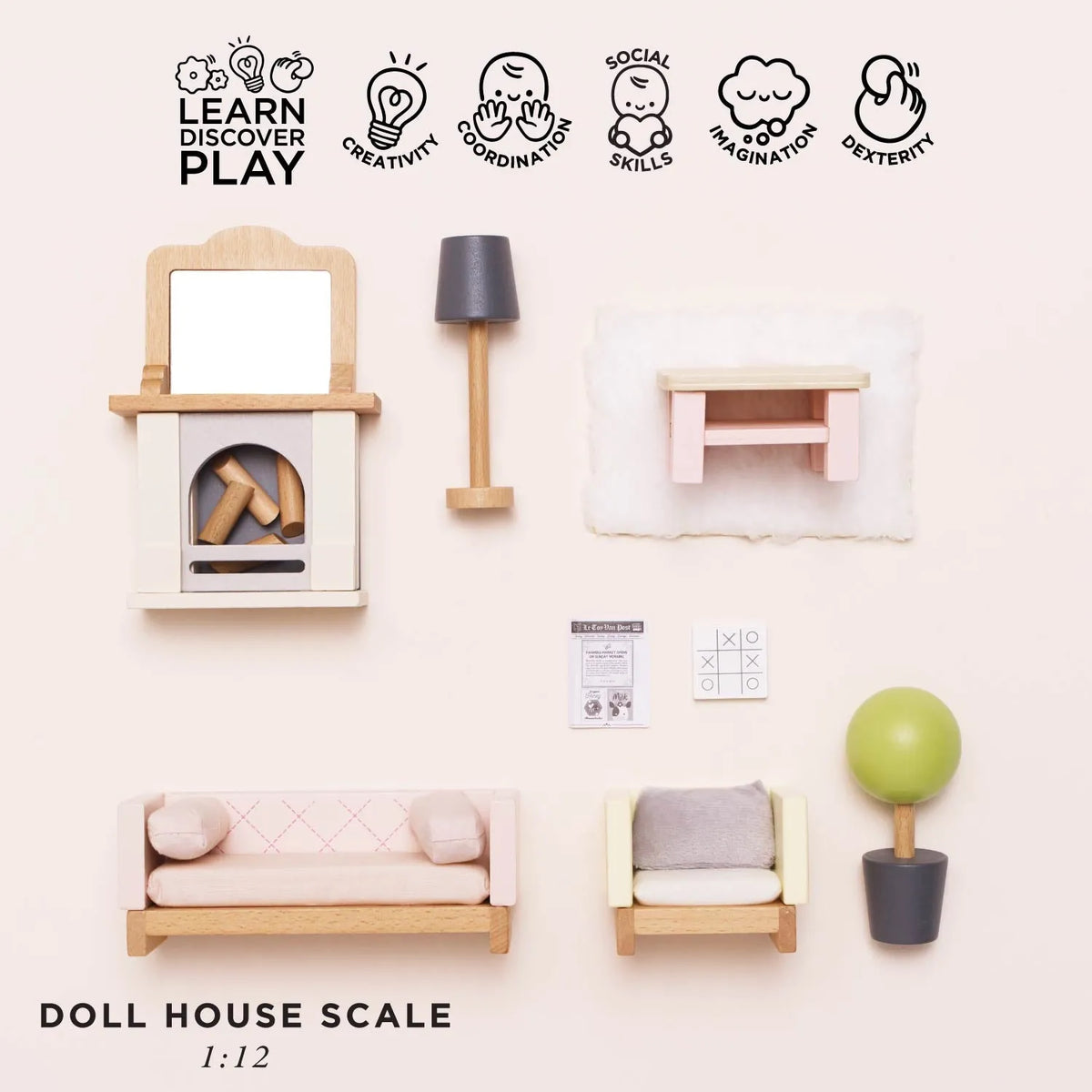 Dolls House Sitting Room Furniture Set Le Toy Van Lil Tulips