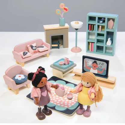 Dolls House Sitting Room Furniture Tender Leaf Lil Tulips
