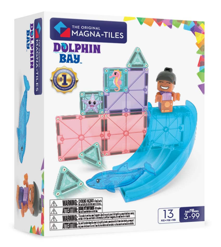 Dolphin Bay 13  Piece Set Magna-Tiles Lil Tulips