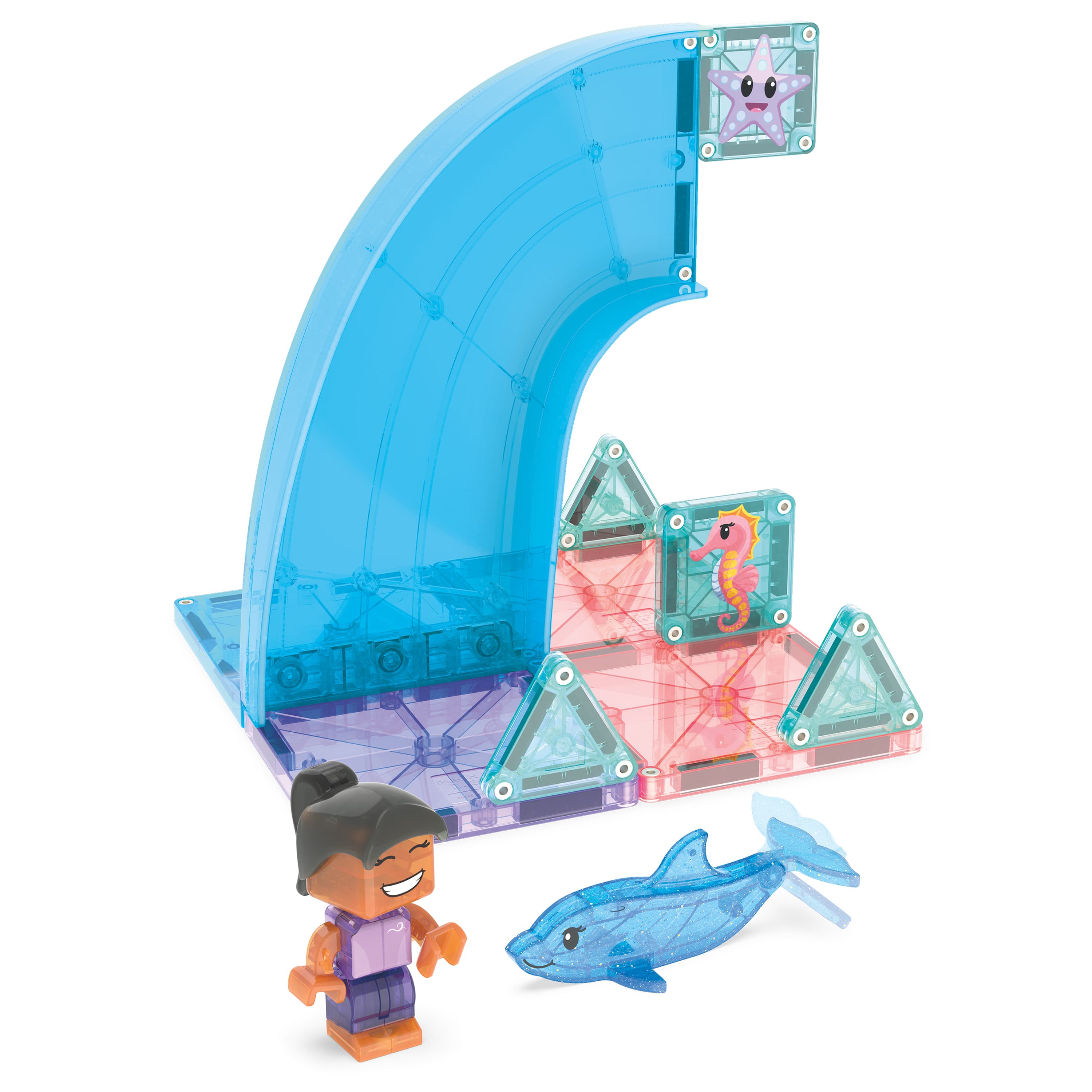 Dolphin Bay 13  Piece Set Magna-Tiles Lil Tulips