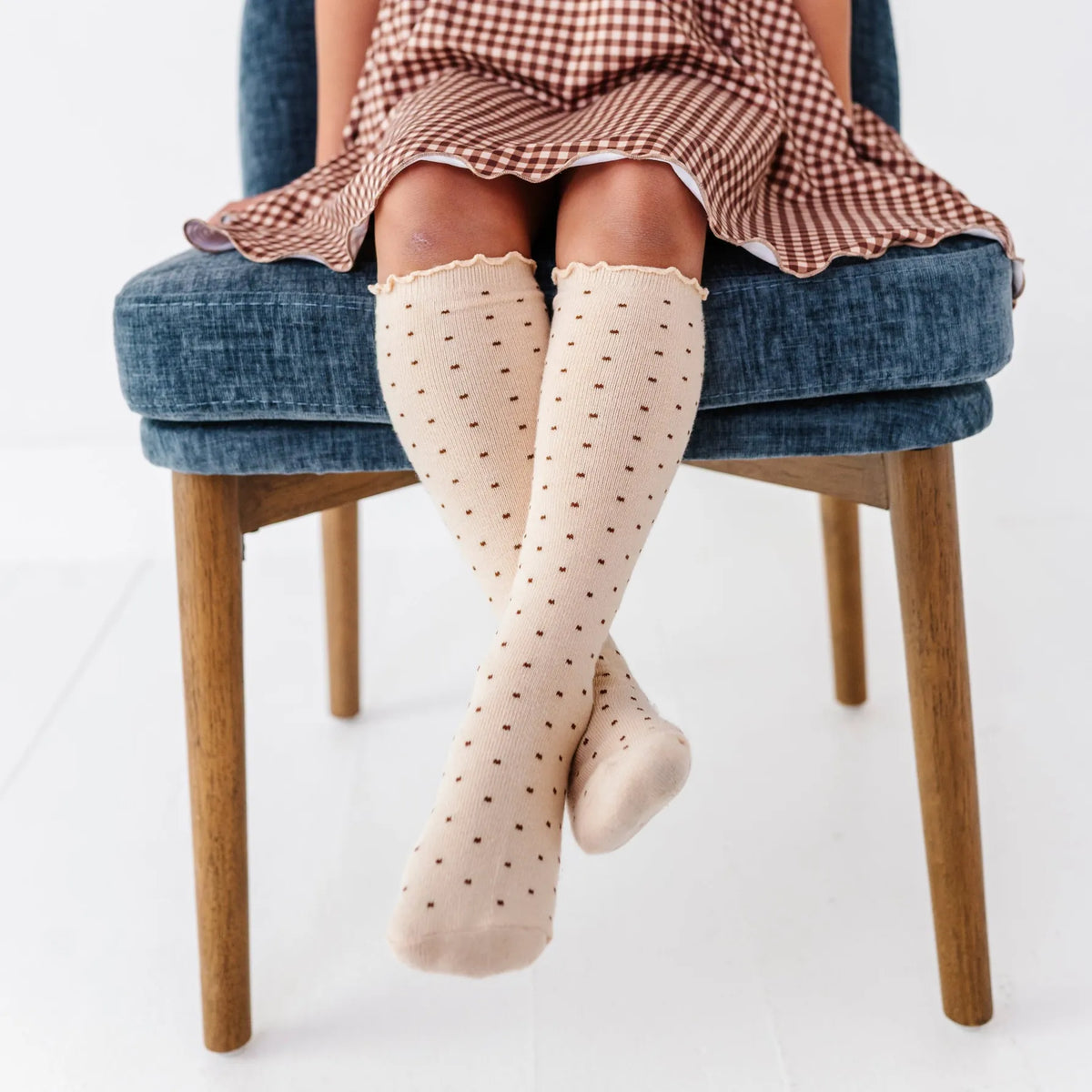 Dottie Knee Socks - Vanilla Little Stocking Company Lil Tulips