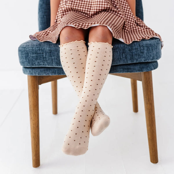 Dottie Knee Socks - Vanilla Little Stocking Company Lil Tulips