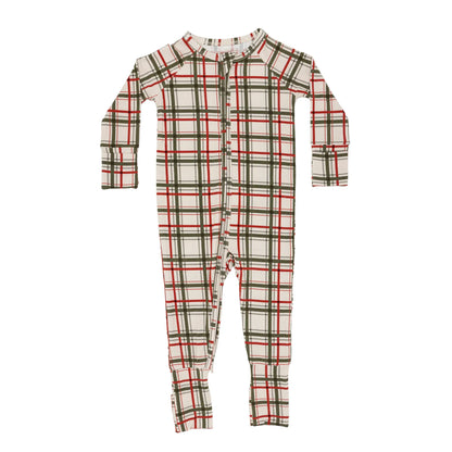 Double Plaid Zip Romper Brave Little Ones Lil Tulips