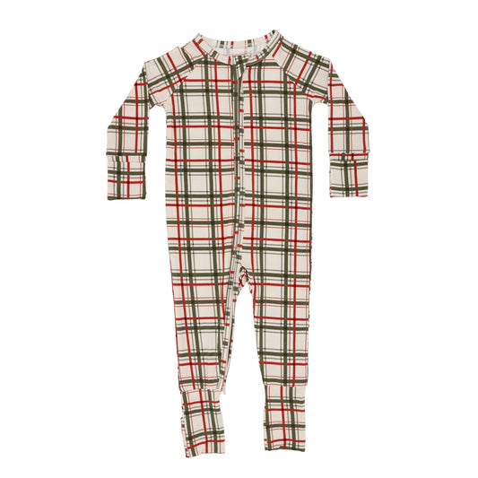 Double Plaid Zip Romper Brave Little Ones Lil Tulips