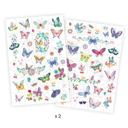 Dream Butterflies Temporary Tattoos Djeco Lil Tulips