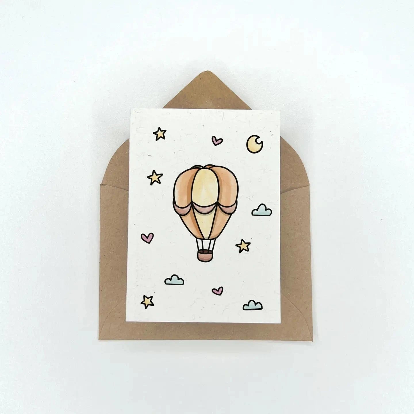 Dreamy Hot Air Balloon - Baby Shower Gift Enclosure Card Lemon Doodle Lil Tulips