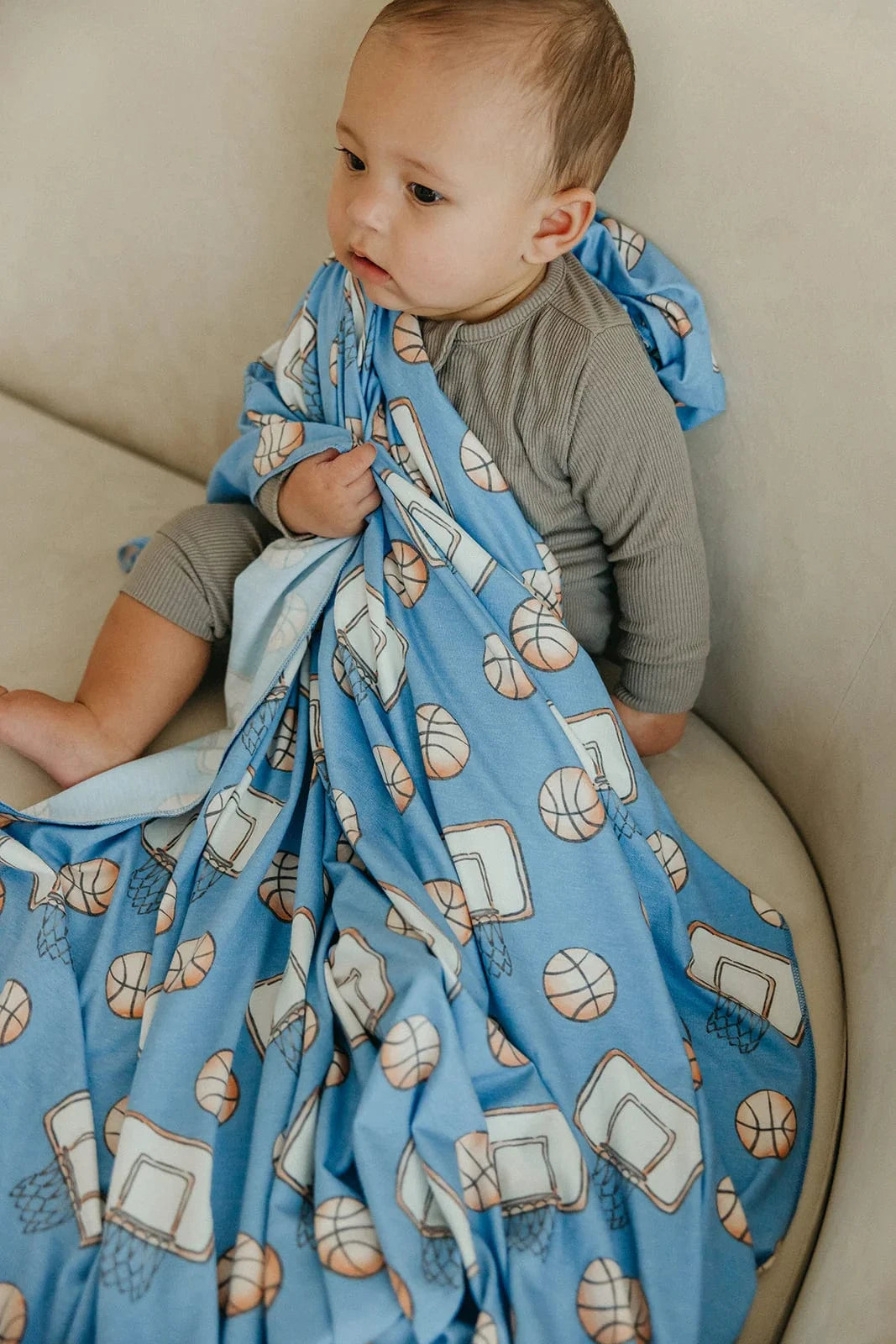 Dunk Knit Swaddle Blanket Copper Pearl Lil Tulips