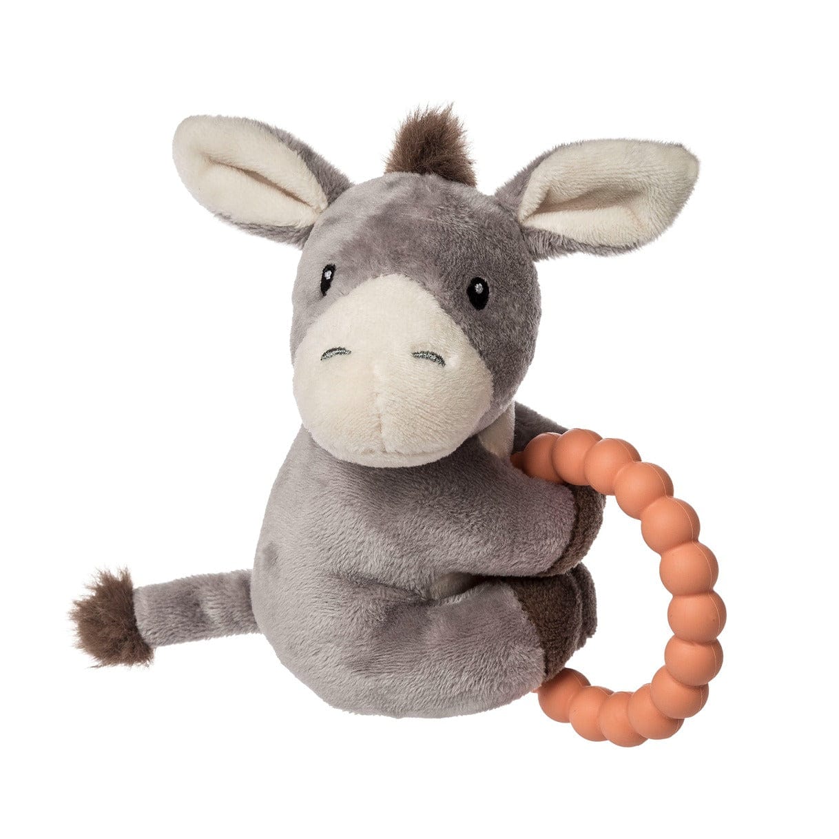 Dusty Donkey Teether Rattle – 6″ Mary Meyer Lil Tulips