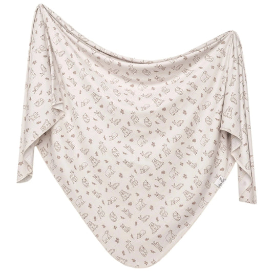 Dylan Knit Swaddle Blanket Copper Pearl Lil Tulips