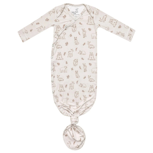 Dylan Newborn Knotted Gown Copper Pearl Lil Tulips