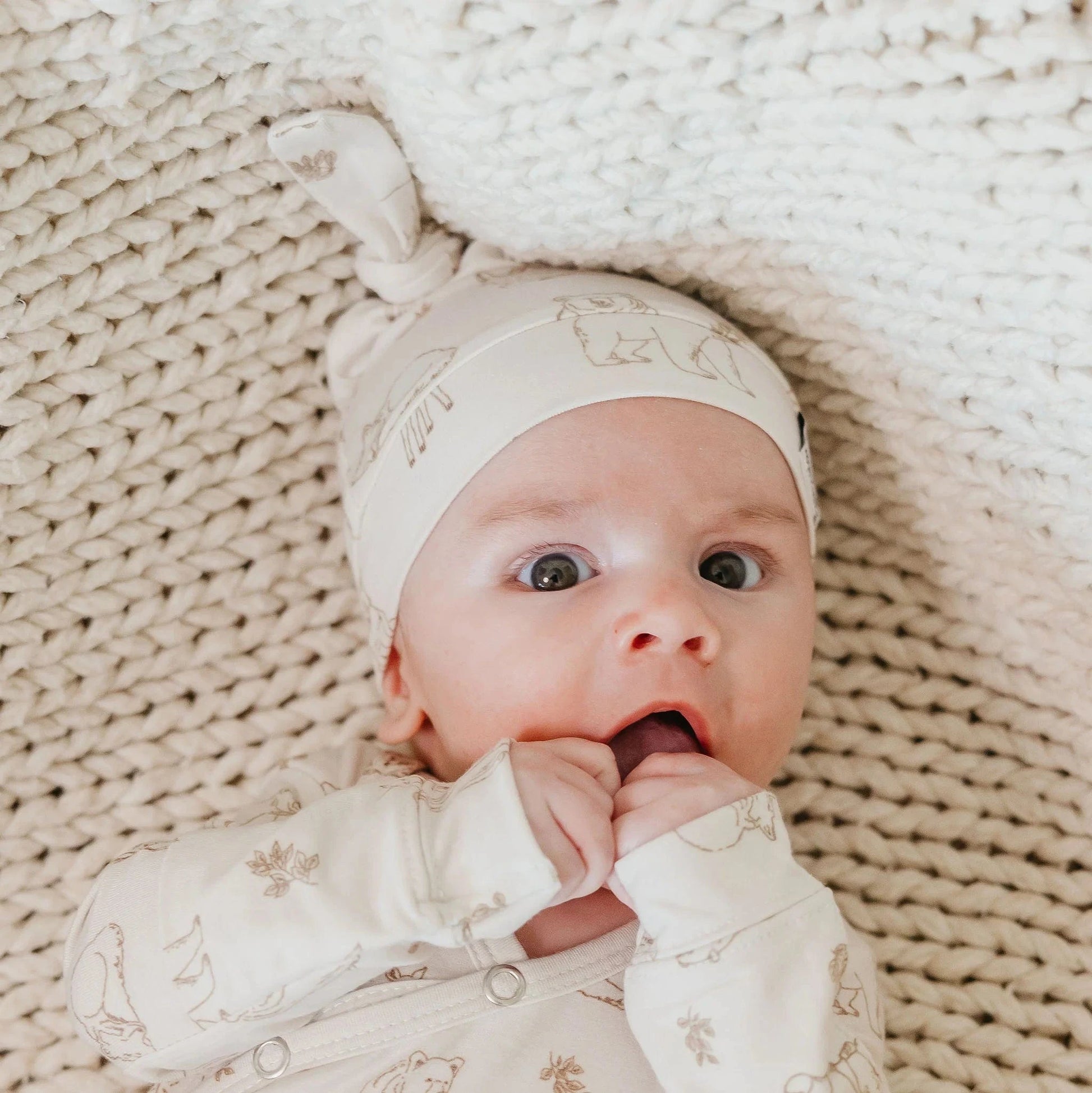 Dylan Top Knot Hat Copper Pearl Lil Tulips