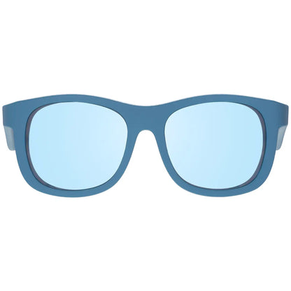 Midnight Blue Polarized Navigator Sunglasses with Mirrored Lens