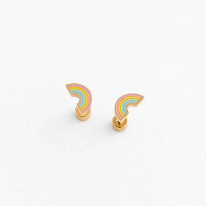 Pastel Rainbow Flat Back Earrings