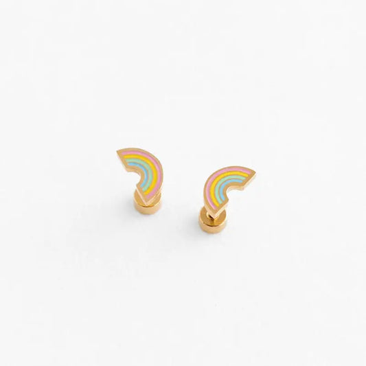 Pastel Rainbow Flat Back Earrings