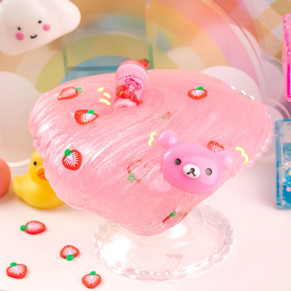 Straw-Bearry Putty Clear Slime