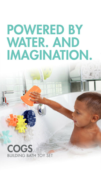 Cogs Bath Toy - Navy/Yellow