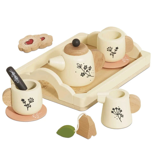Eco-Friendly Wooden Tea Set & Tray Le Toy Van Lil Tulips