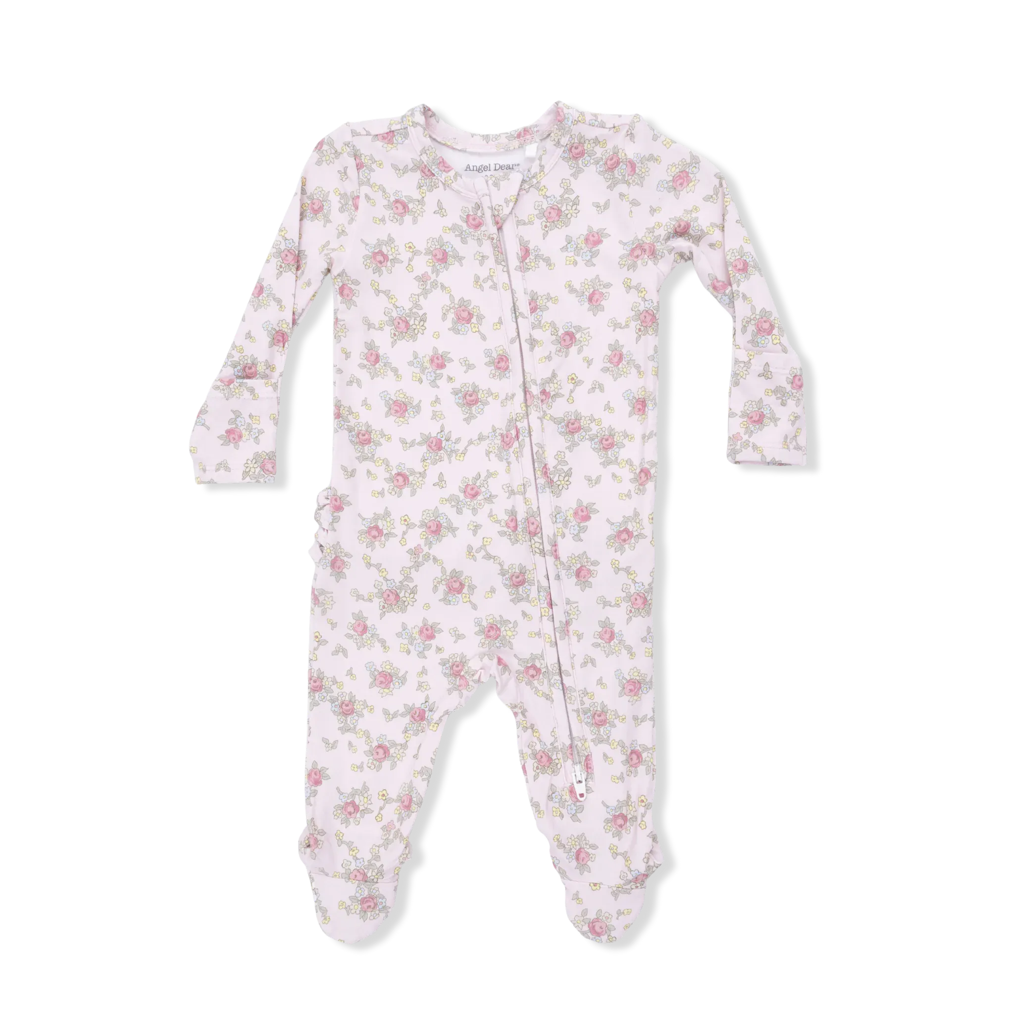 Edith's Rose Garden - 2 Way Ruffle Back Zipper Footie Angel Dear Lil Tulips