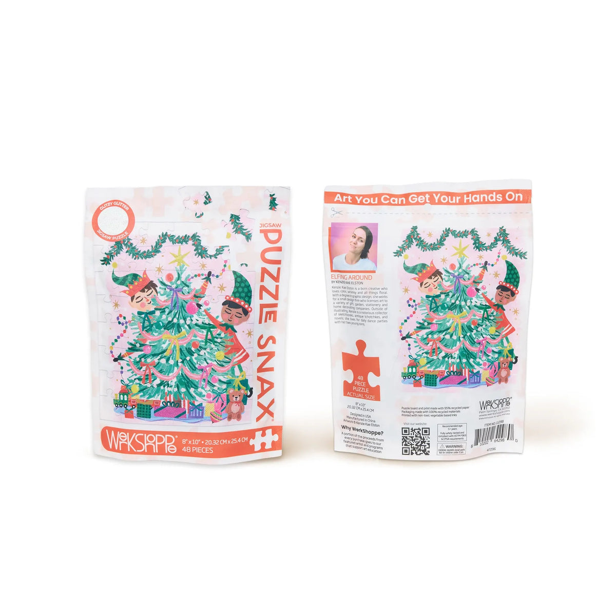 Elfing Around 48 Piece Christmas Puzzle Snax WerkShoppe Lil Tulips