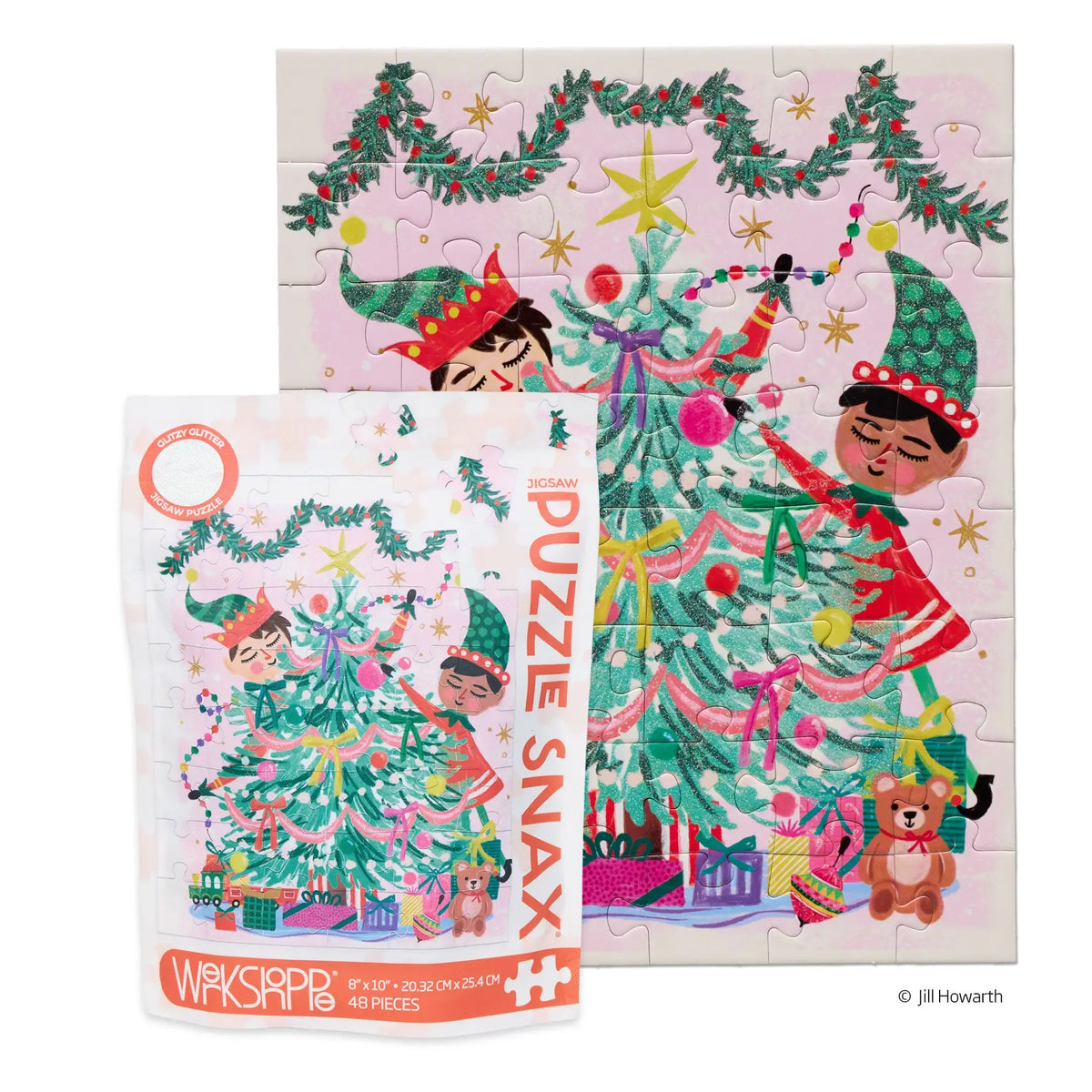 Elfing Around 48 Piece Christmas Puzzle Snax WerkShoppe Lil Tulips