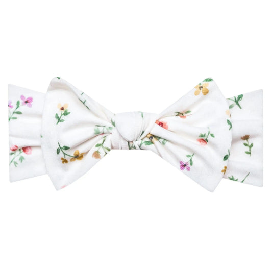 Eloise Knit Headband Bow Copper Pearl Lil Tulips