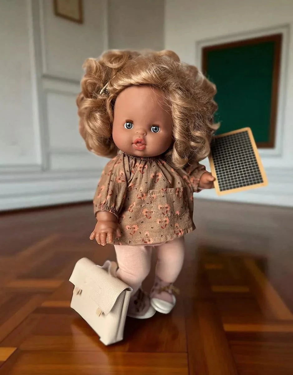 Eloise school blouse and nude leggings Minikane Dolls Lil Tulips