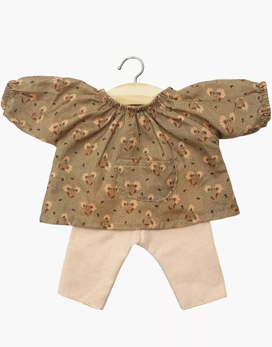 Eloise school blouse and nude leggings Minikane Dolls Lil Tulips