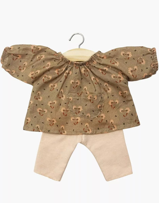 Eloise school blouse and nude leggings Minikane Dolls Lil Tulips