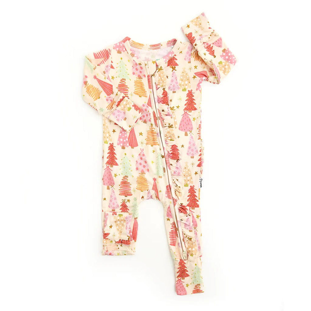 Elsie Christmas Ruffle Zip Romper Gigi and Max Baby & Toddler Clothing Lil Tulips