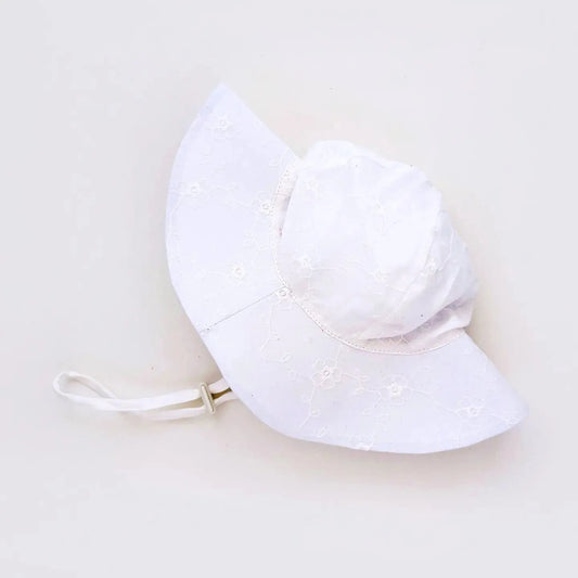 Embroidered Sunhat UPF 50+ Huggalugs Baby & Toddler Clothing Lil Tulips