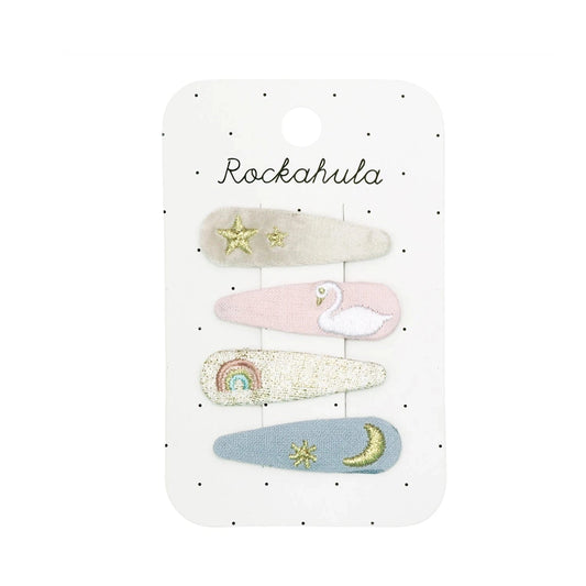 Enchanted Embroidered Clip Set Rockahula Kids buble Lil Tulips