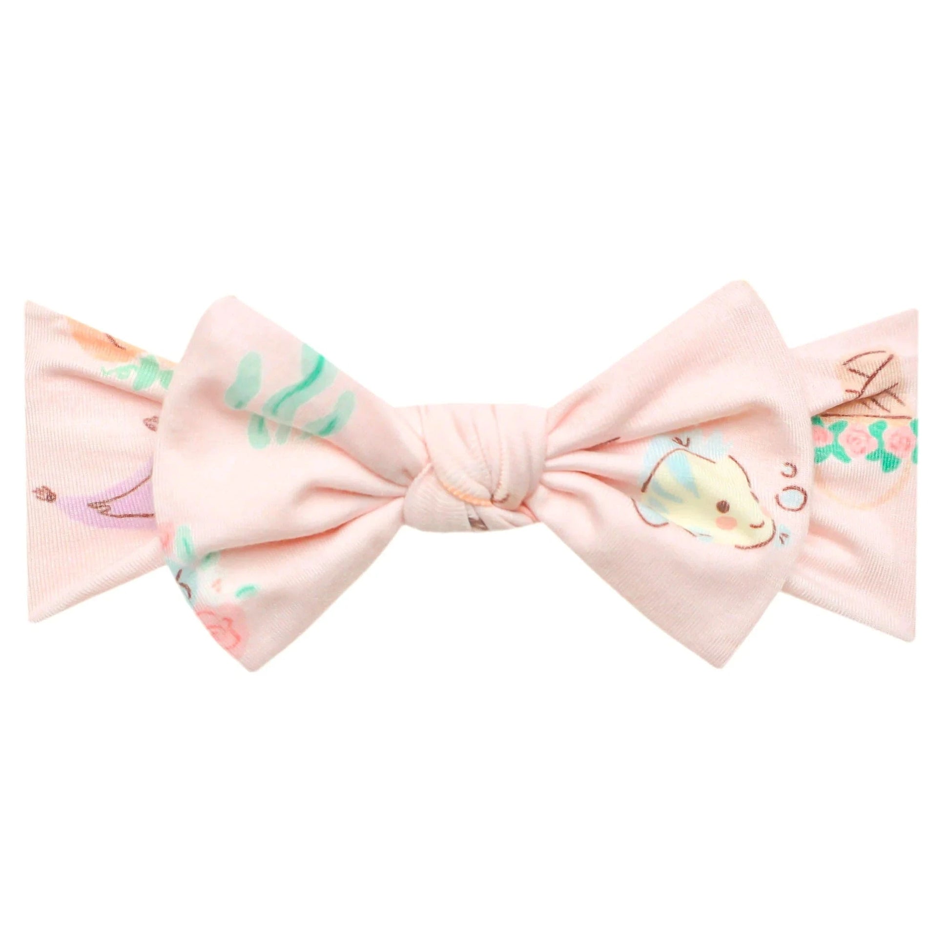 Enchanted Friends Knit Headband Bow Copper Pearl Lil Tulips